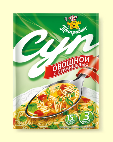 Суп Овощной с вермишелью 60г*14шт (шоу-бокс) Приправыч